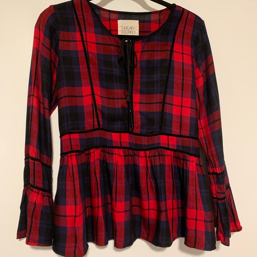 Plaid blouse